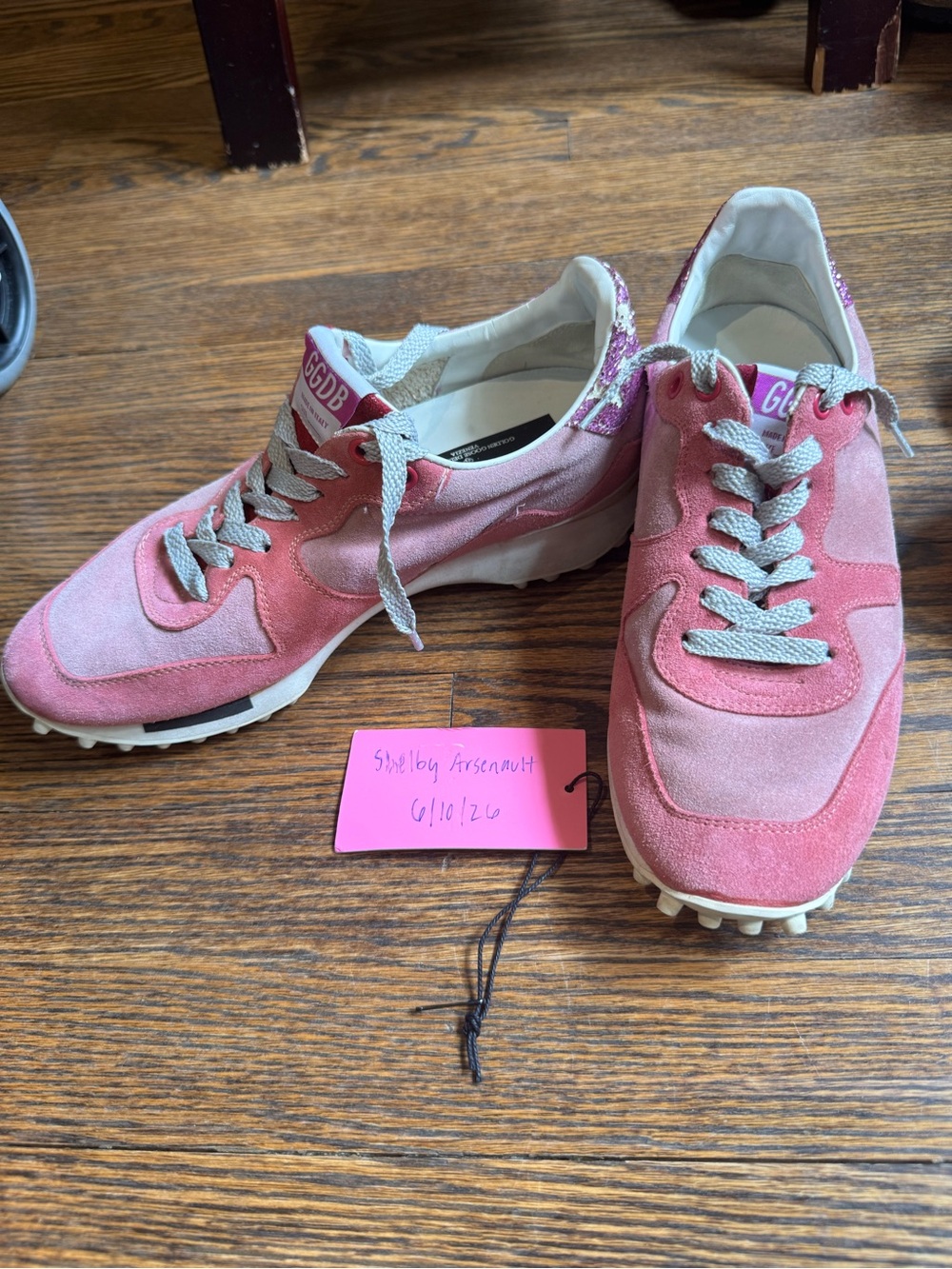 Golden Goose Pink Suede & Canvas private edition Low-Top Sneakers